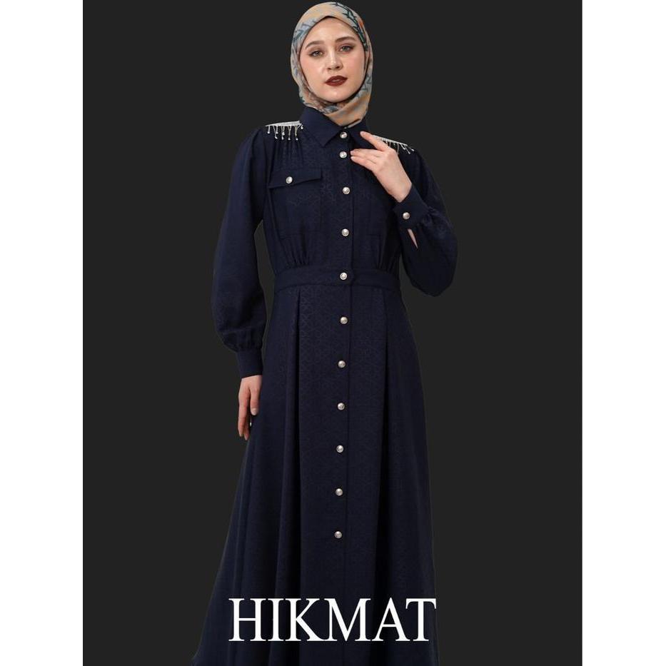 (Diskon) Hikmat Fashion Original D7369 Abaya Hikmat Non Hijab Noerbutikmuslim Bestseller