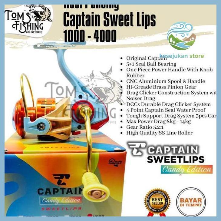 (PANCING) REEL PANCING CAPTAIN SWEETLIPS 1000 - 4000 SW (5+1 BEARING) CANDY EDITION - TOMS FISHING P