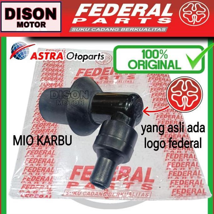 Promo Cangklong busi federal Mio karbu Mio smile sporty original cop busi kepala busi tutup busi fed