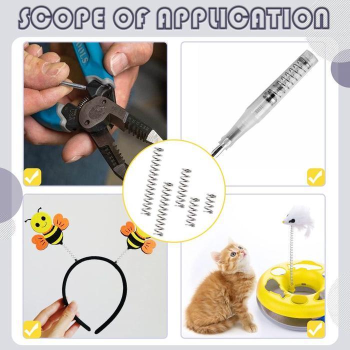 200Pcs Per Pegas Tekan Tarik Dan Tekan Per Spring Tekan Elastis Panjang Open Coil Spring Compression