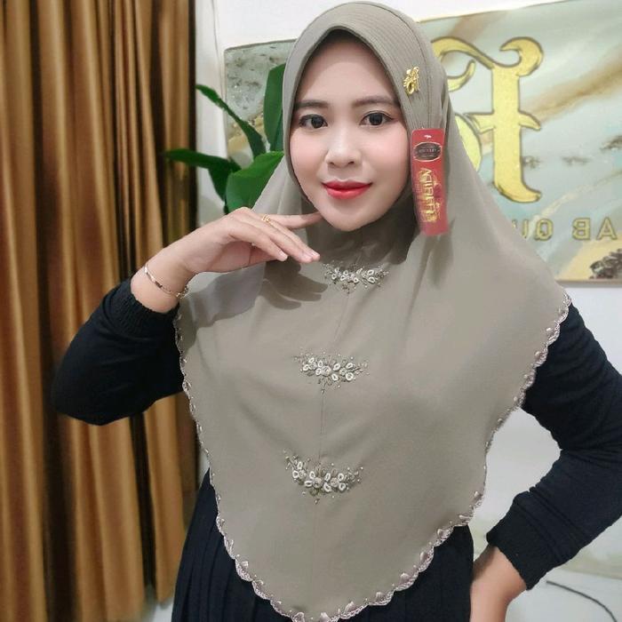 Hijab Instan Fo Jasmin Jersey Parfum Sulam Cantik