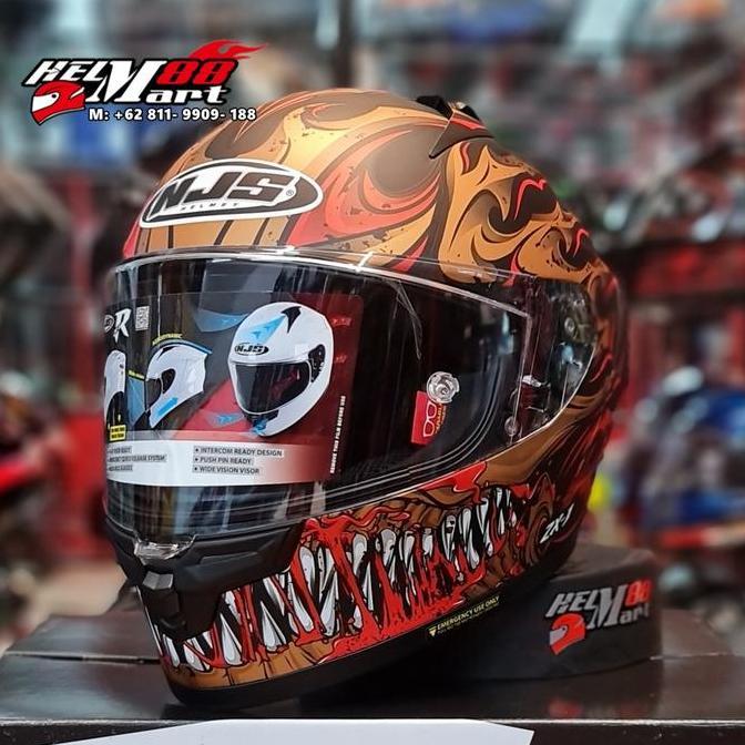 NJS ZX-1R UNDERWORLD (Gloss & Matt/Dop) - Helm NJS ZX1R ZX1 Flat Visor