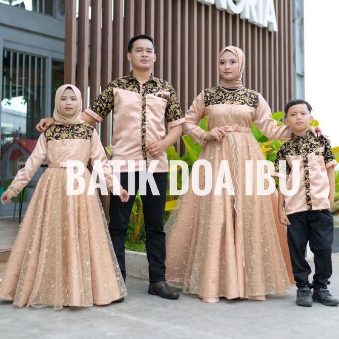 Set Couple Keluarga Couple Gamis Brokat Mutiara