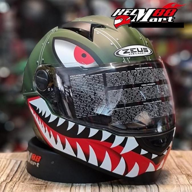 Helm Zeus 811 AL38 Fullface - Helm ZS811 Helm Full face ZS-811 (FREE SMOKE VISOR)