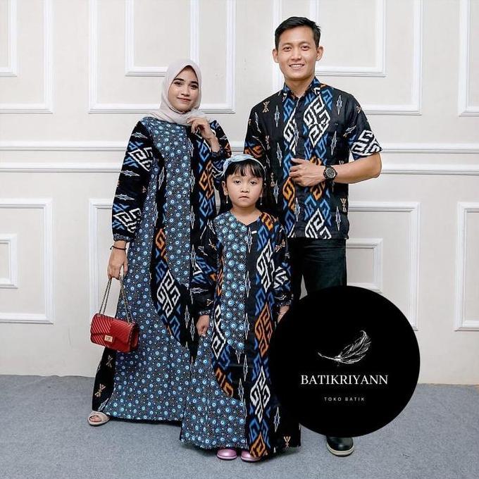 Batik Couple Keluarga Gamis Busui Modern Terbaru Set Couple Keluarga Gamis Family Motif Songket Baju