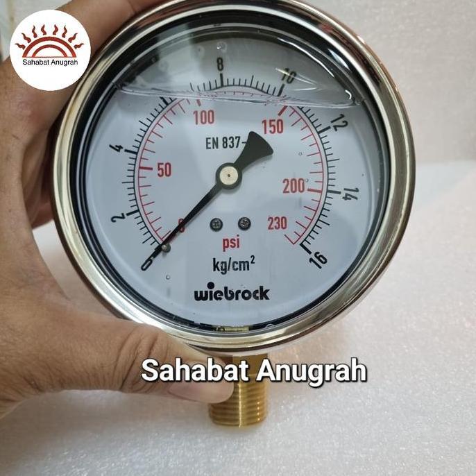 16 bar Pressure gauge 4 inch wiebrock