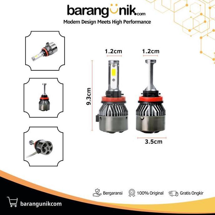 LAMPU UTAMA HEADLAMP FOGLAMP H4 H11 LED MOBIL AVANZA AYLA CALYA SIGRA INNOVA LUXIMOS X7 SUPER TERANG