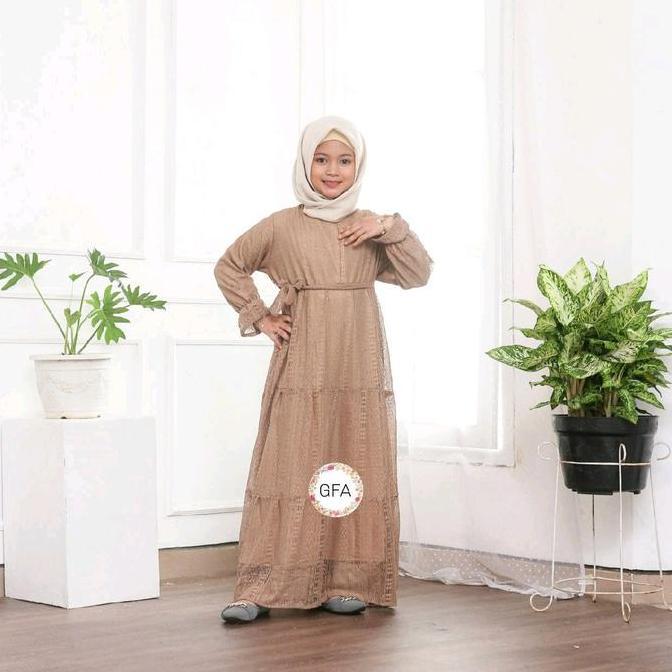 Couple Keluarga Koko Gamis Brokat, Sarimbit Gamis Maheera Family Muslim