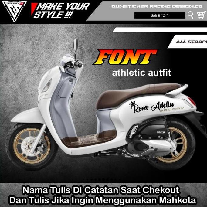 Gratong Sticker Cutting Nama Motor Scoopy