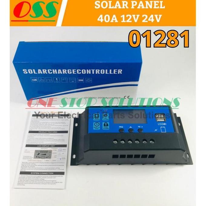SOLAR PANEL CHARGER CONTROLLER PANEL SURYA 40A 12V 24V