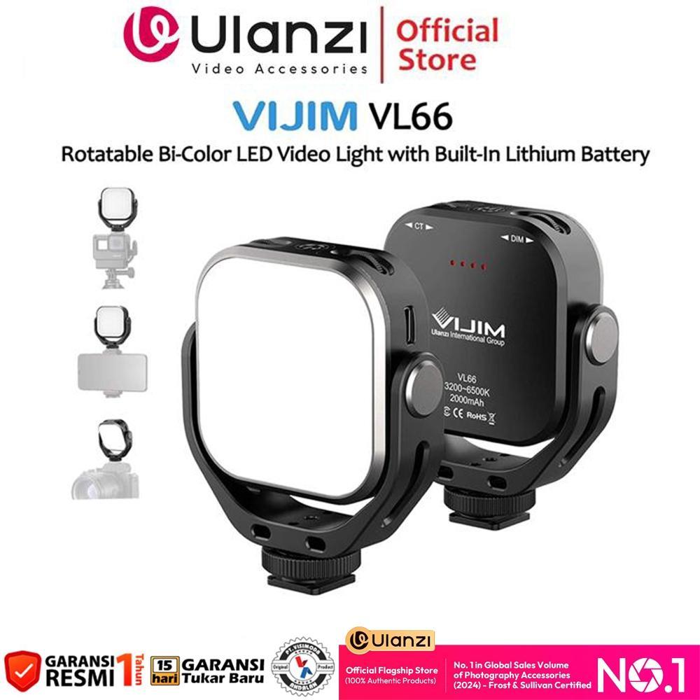 Ulanzi Vijim Vl66 Rotatable Bi Color Adjustable Led Video Light