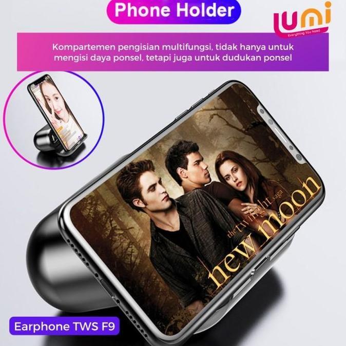 Headset Tws-F9 Earphone Bluetooth 5.0 Hifi Earphone Wireless