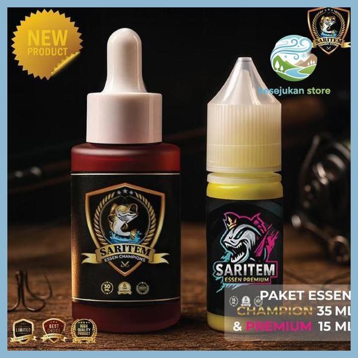 (PANCING) PAKET BUNDLING ESSEN IKAN CHAMPION X ESSEN PREMIUM 15 ML UMPAN IKAN AIR TAWAR BEST SELLER 