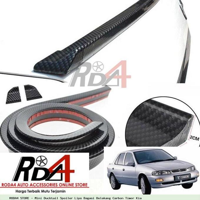Mini Ducktail Spoiler Lips Bagasi Belakang Carbon Timor Kia High Quality