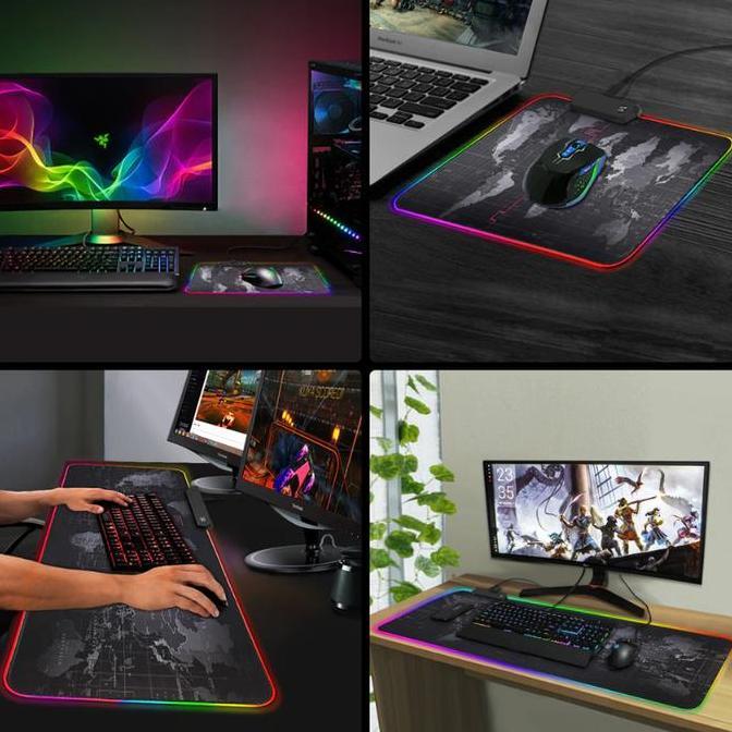 Mouse Pad Led Rgb Gaming Mouse Pad Rgb Backlit Mouse Pad 90 X 40 Cm Terbatas