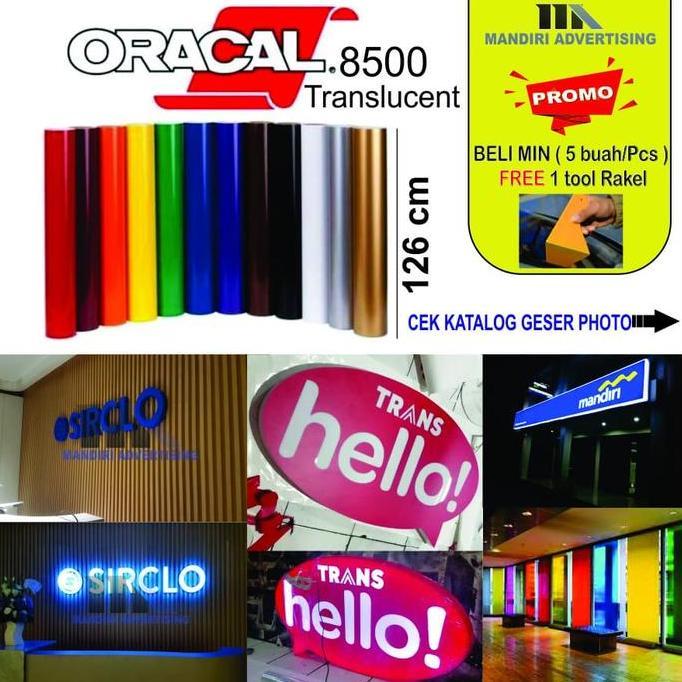 Stiker warna - oracal 8500 Translucent