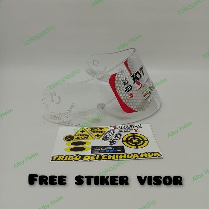 Ready Kaca/Visor Helm Kyt R10 Kyt K2 Rider Kyt Rc 7 Flat Putih Original