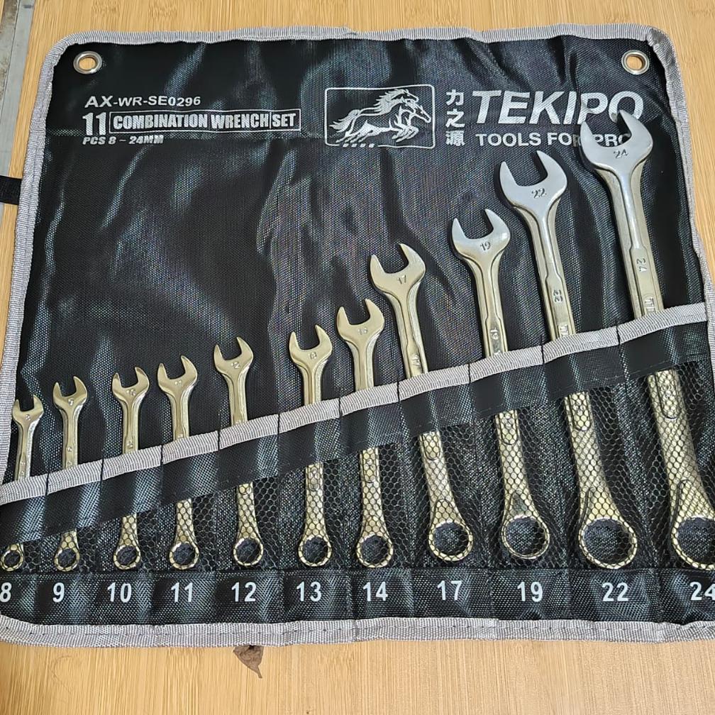 Kunci Ring Pas Tekiro 11pcs / Alat Perkakas Tools Kunci Ring Pas/ Tekipo Kunci Ring set lengkap
