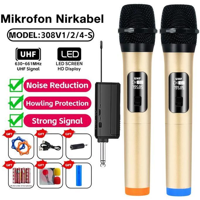 Mikrofon Karaoke Wireless Mikrofon Profesional Mikrofon Handheld UHF Mic Wireless Karaoke