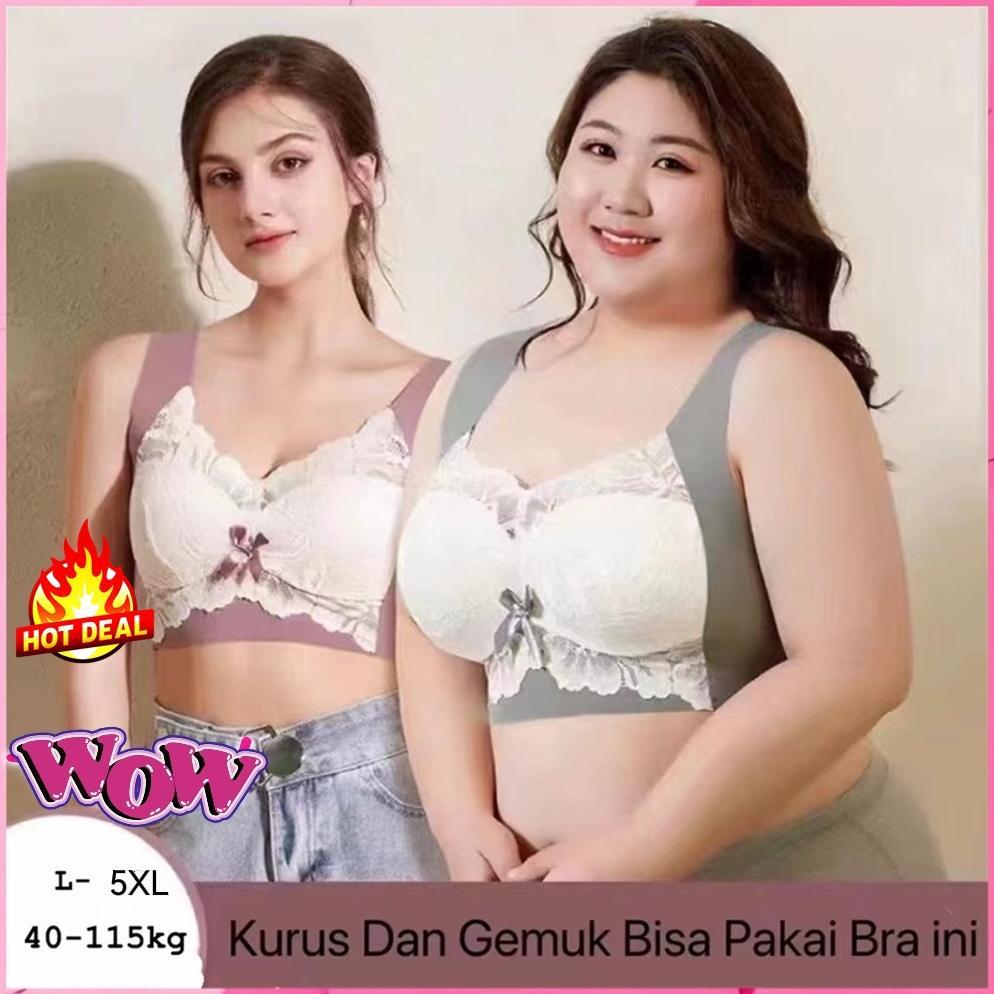 BIG SIZE sport bra model seamless bahan Latex Renda produk terbaru 2025