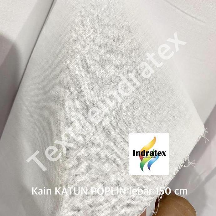 ( PER 1 ROLL ) KAIN KATUN JEPANG POPLIN FULL COTTON PUTIH GULUNG LEBAR 150 CM ISI 90 METER BAHAN DRE