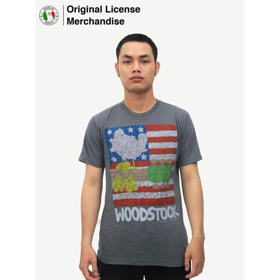 Kaos Tshirt Import Round Neck Casual Pria WOODSTOCK American Woodstock