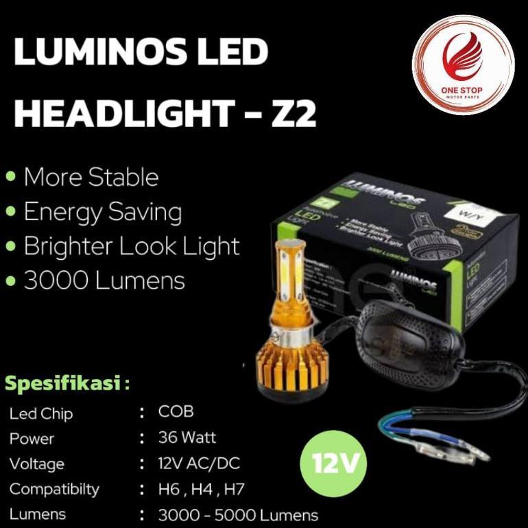 Lampu Depan LED LuminosLed Z2 2 Warna Putih Kuning Semua Motor