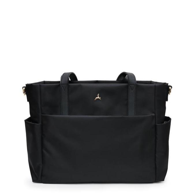 Waves77 - Povilo Akar Tote Bag Nylon Wanita Warna Hitam Ringan & Stylish