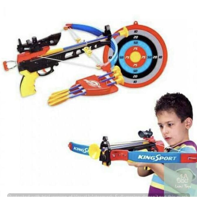 Mainan Anak Crossbow Memanah Panah Set Panah Panahan Tembakan
