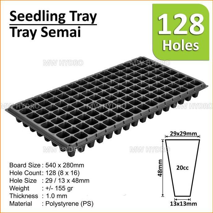 TRAY SEMAI / SEEDLING TRAY - 128 LUBANG