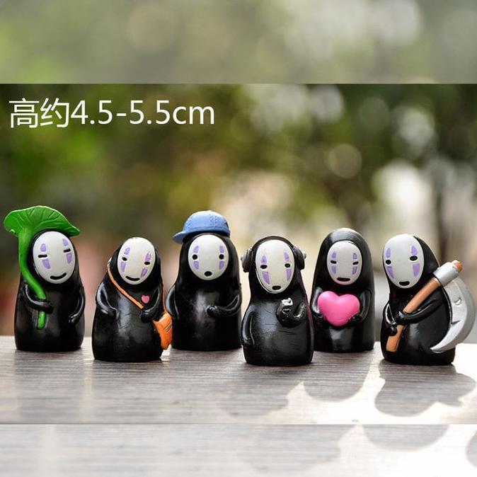 MOKAYA - Dekorasi Meja Anime No Face Pajangan Lucu untuk Koleksi & Kado Ulang Tahun