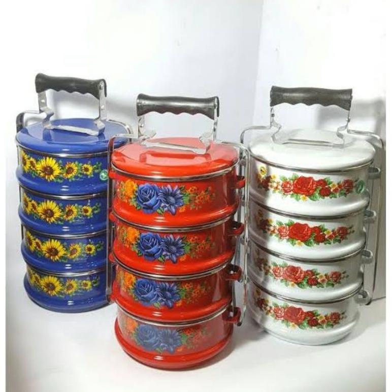 Rantang Panda // Rantang jadul //Food Carrier 14Cm // Rantang Emamel 14 Cm // Rantang Panda 14Cm Sus