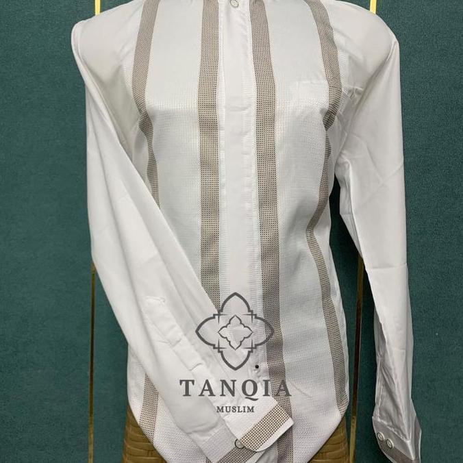 NEW BAJU KOKO PUTIH DEWASA KATUN INDIA MOTIF SALUR MUSLIM BEST