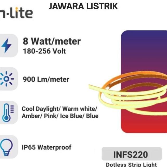 Inlite Infs220 Ip65 220V 8 Wattm Led Strip Dotless Meteran Permeter