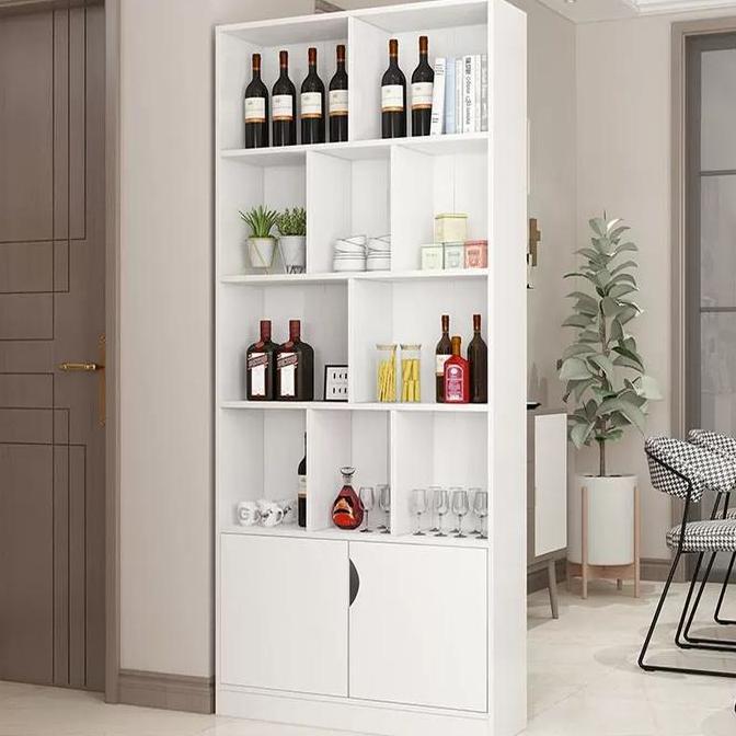 GNL ALOVE Rak Buku Besar Lantai dengan Desain Minimalis Modern, Rak Buku Anak Terbuat dari Kayu Alam