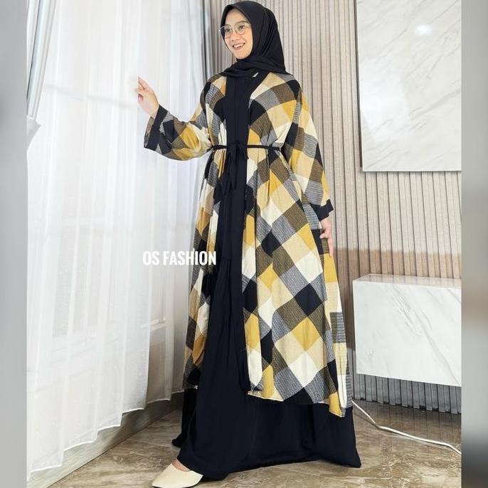 Bgs- One Set Outer / One Set Kardi Rayon Twill