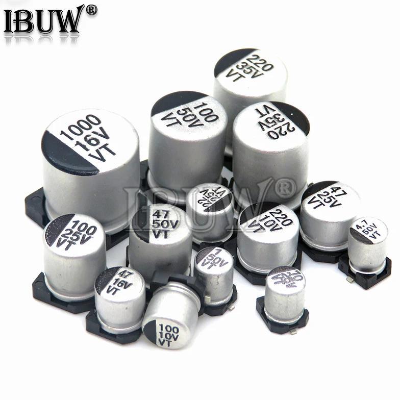 10PCS SMD Electrolytic capacitor aluminum 6.3V 10V 16V 25V 35V 50V 1UF 2.2UF 4.7UF 10UF 47UF 100UF 2