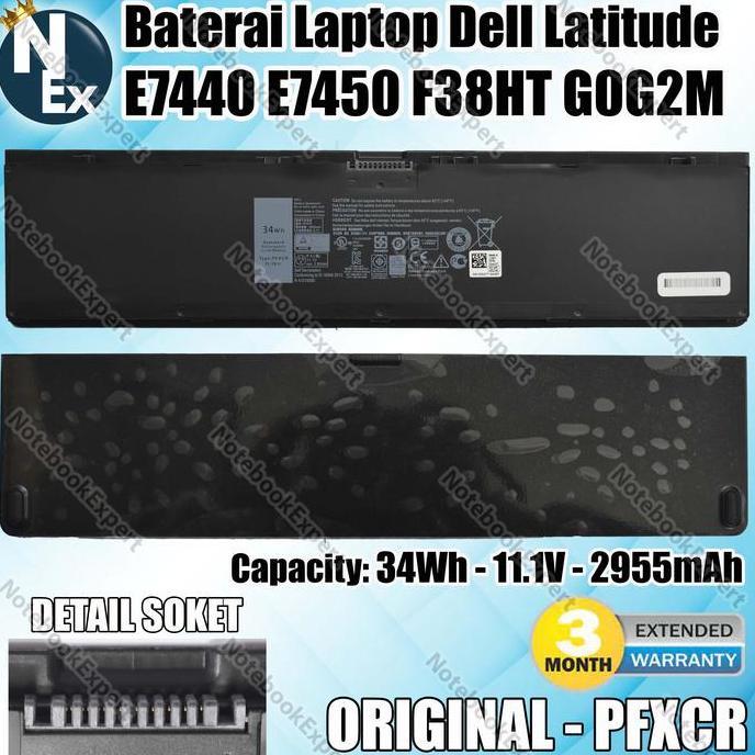 Battery Baterai Laptop Latitude E7440 E7450 F38HT G0G2M PFXCR - ORIGINAL