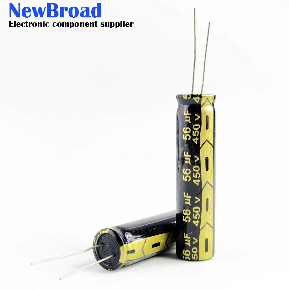 5 pieces 450V56UF High-frequency LCD Power Supply Commonly Used Long Strip Brand New Electrolytic Ca