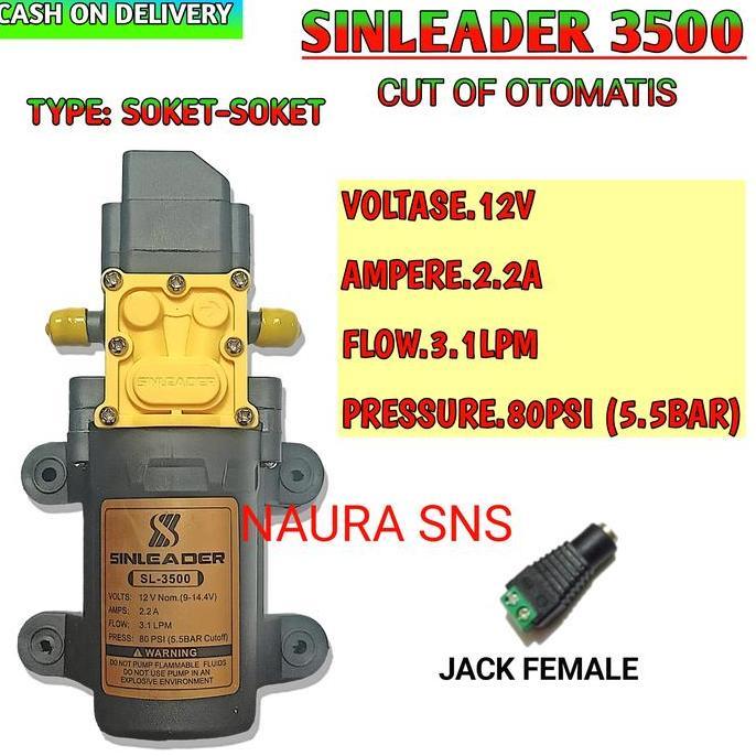 Pompa Dc 12V Sinleader 80 Psi Original / Pompa Sprayer Steam Portable Asli