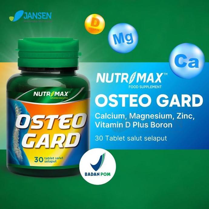Nutrimax Vitamin Osteo Gard - 30 Tablet - Untuk Kesehatan Tulang Gigi dan Kuku Yang Mudah Patah - Me