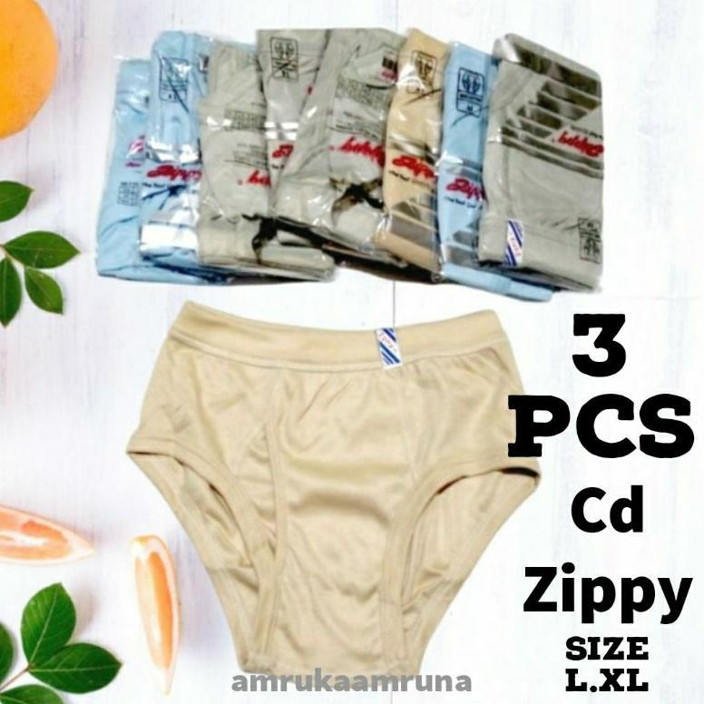 ZIPPY Cd Zippy Pria Celana Dalam Pria Dewasa (isi 3pcs)