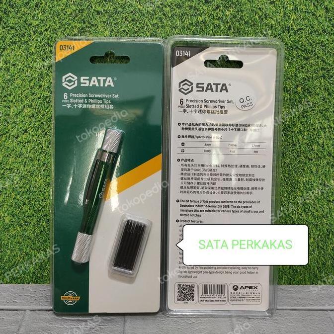 XAVIERY OBENG PRESISI 03141 - 6PC PRECISION SCREWDRIVE SET SL- & PH+ TIP SATA