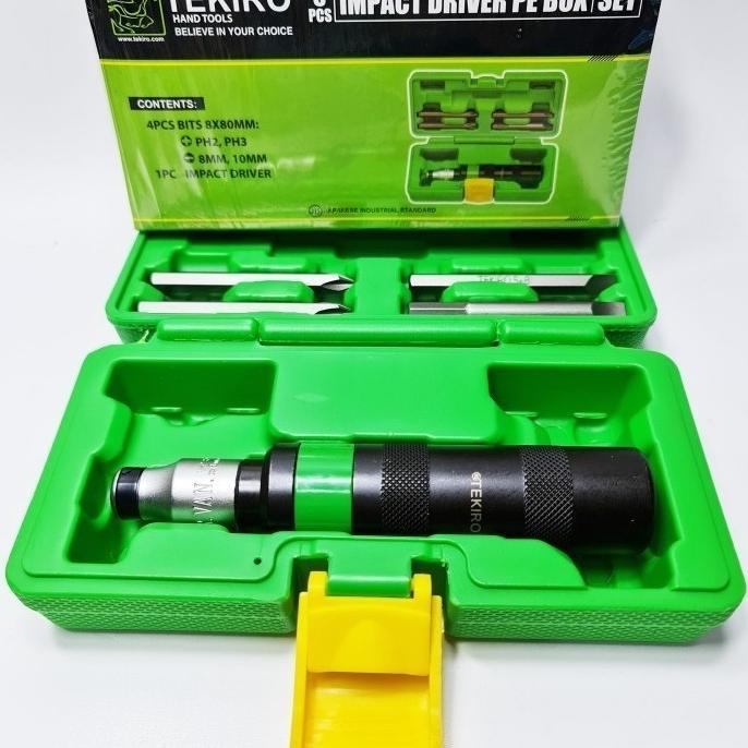 TEKIRO OBENG TUMBUK TEMBUS 5 PCS / IMPACT DRIVER SET 5PCS MATA OBENG KETOK