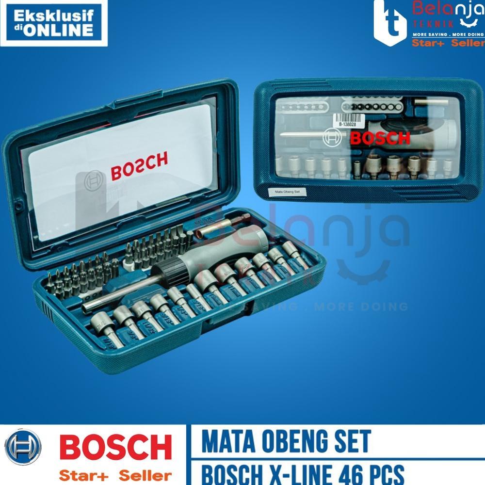 Bosch Screwdriver Set X-line 46 Pcs Mata Obeng Sock Kunci Shock Set