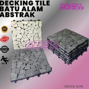 Paket Bundling 10 Pcs - Decking Tile Batu Alam Mozaik - Batu Alam Asli - Lantai Decking Batu Alam Bo