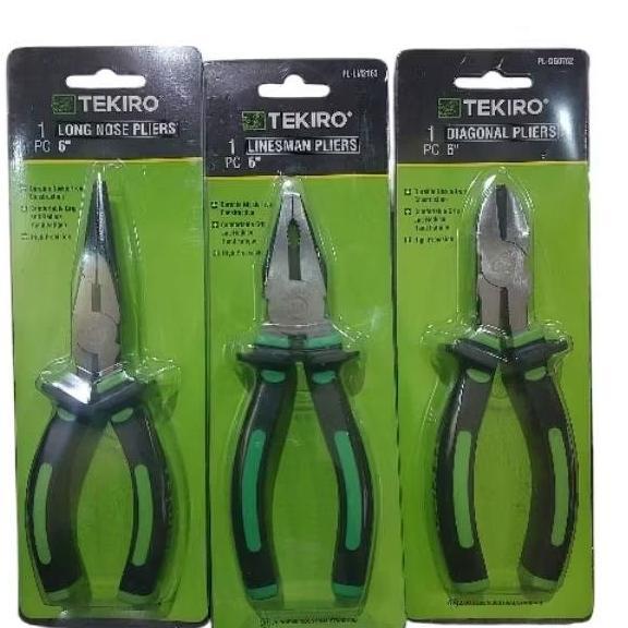 Tekiro Tang Set - Tang Lancip Kombinasi Potong TEKIRO 3pc - Tang Paket 3 Pcs Tekiro