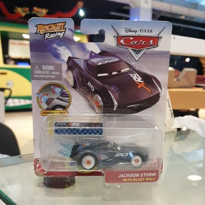 Mattel Cars Rocket Racing Jackson Storm With Blast Wall