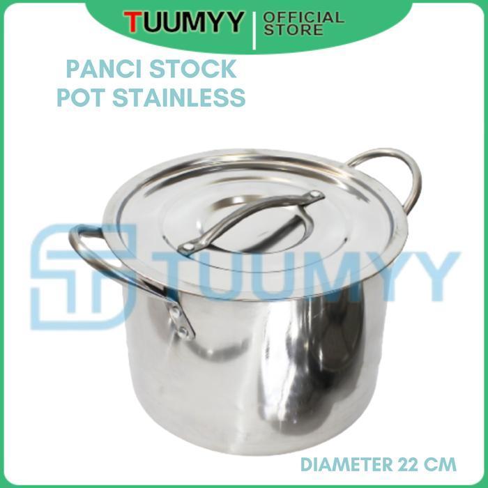 [Cod] Set Panci Stock Pot 4 Susun Tutup Stainless Stell 23 Cm, 25Cm, 27Cm, 29Cm + Teko Siul Stainles