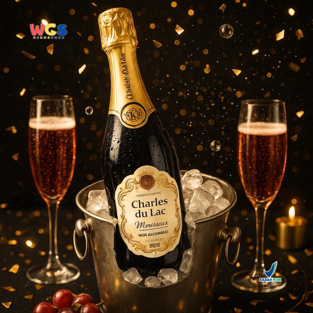 Charles Du Lac Sparkling Red Grape 750Ml Minuman Anggur Merah Non Alkohol Elegan & Premium